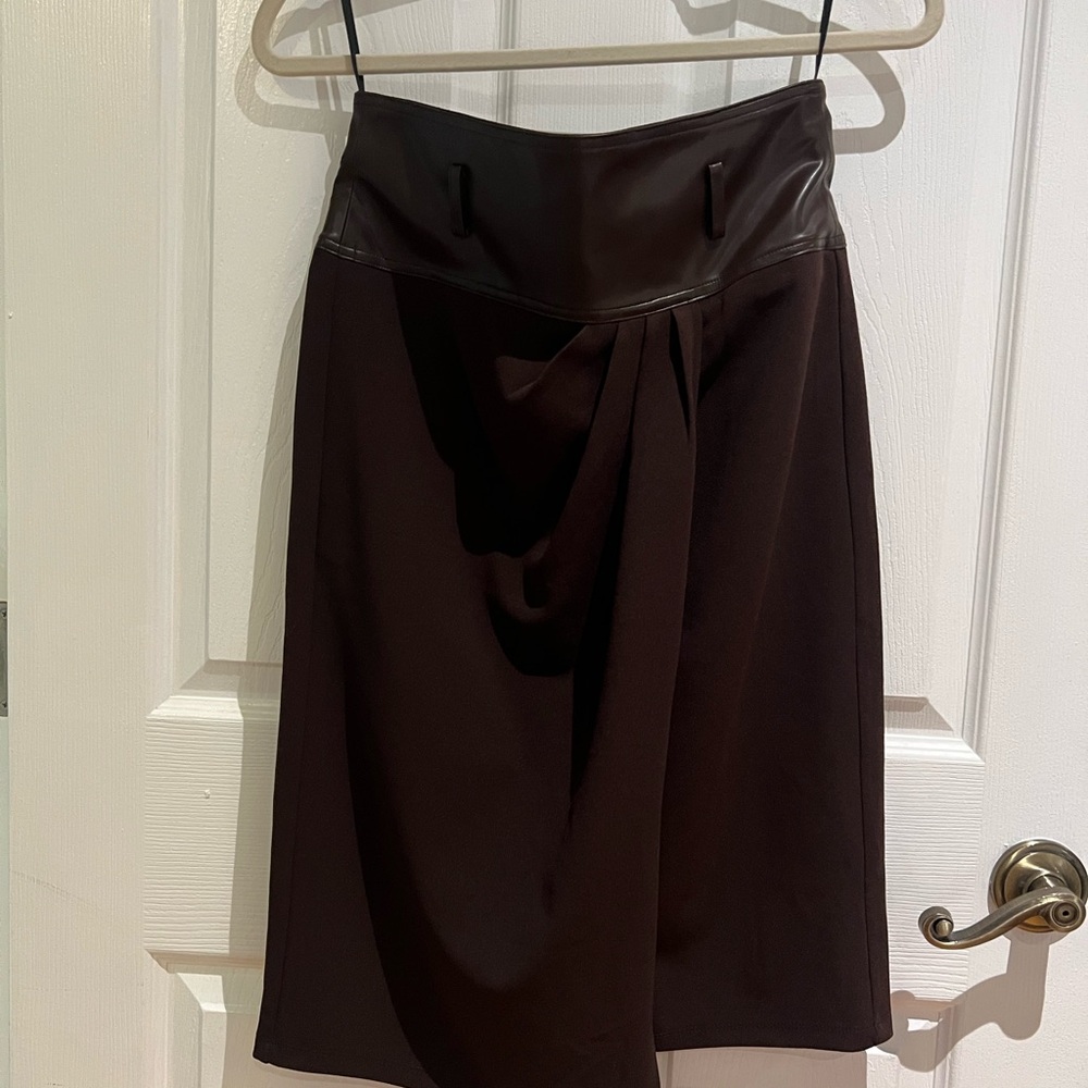 Commense Dark Brown knee length Skirt